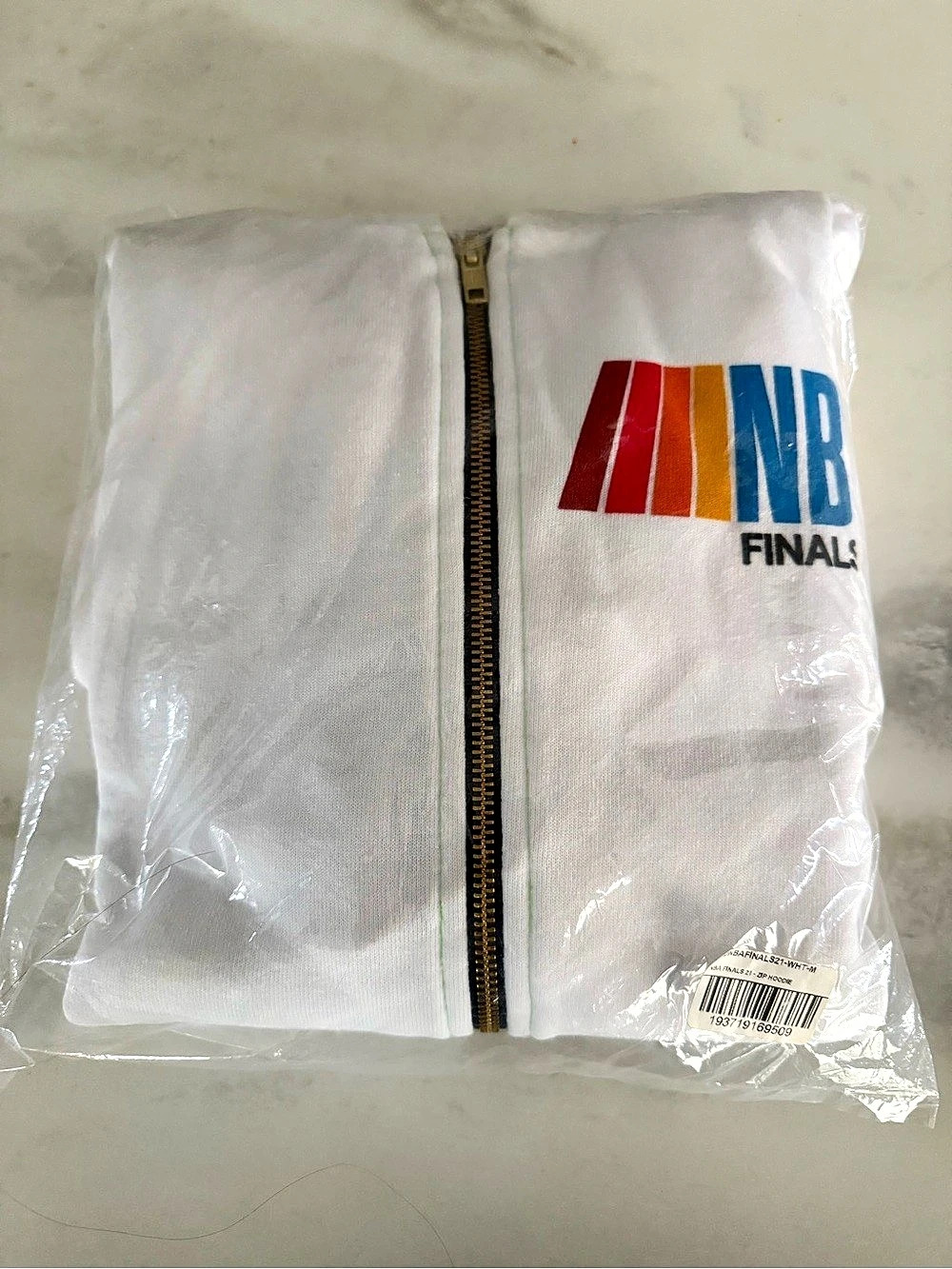 NBA Finals White Zip-Up Hoodie NWT
